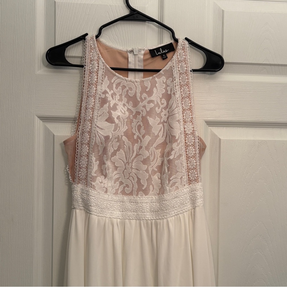 Lulu's Forever and Always White Maxi Dress Small - Picture 12 of 16